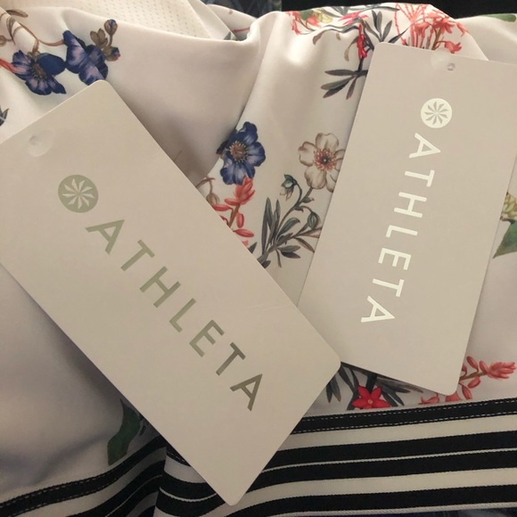 RARE Athleta NWT 2 Piece Floral Top & Leggings - Picture 6 of 6